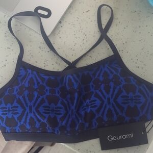 Women's Blue Patterned Bralette